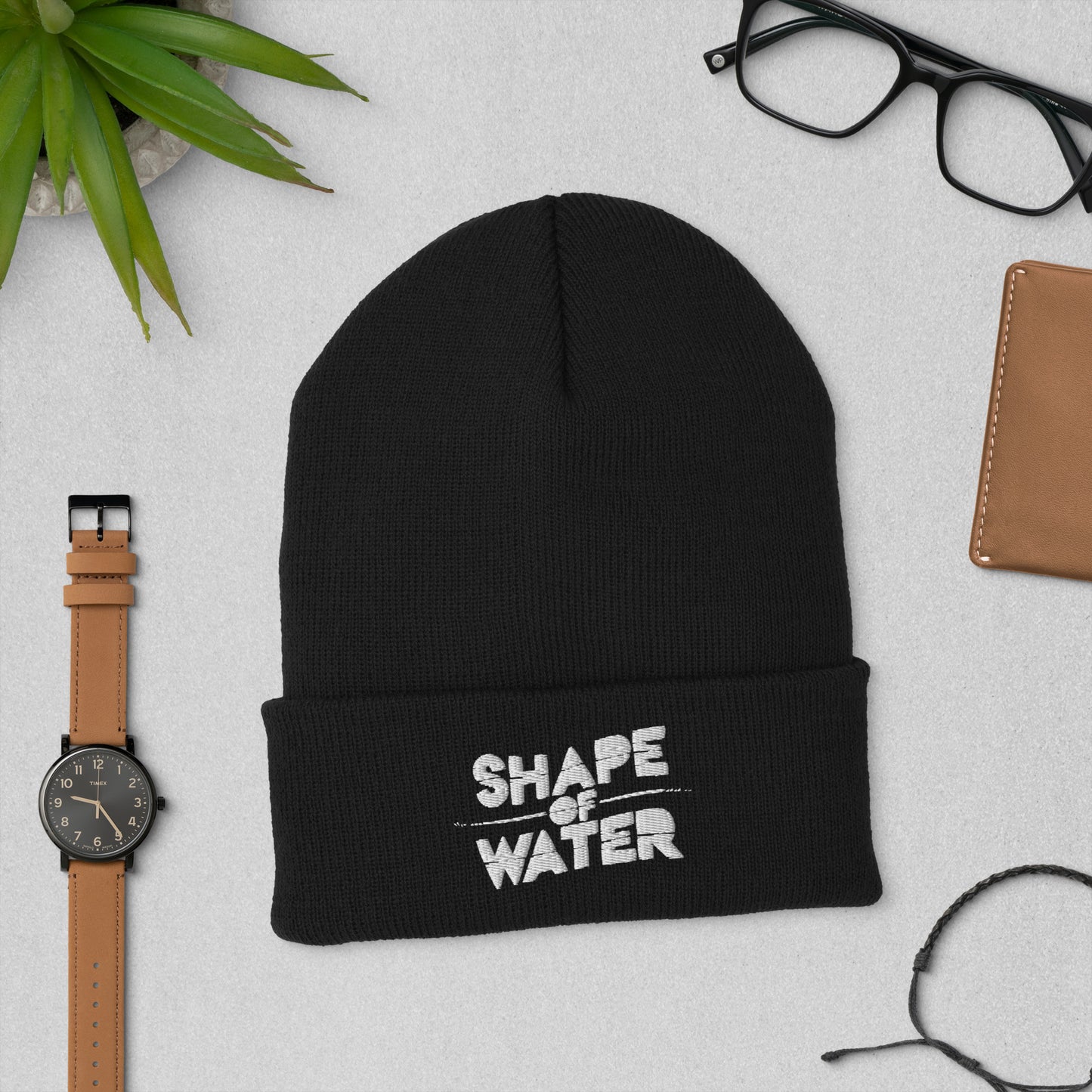 Shape Of Water Cuffed Beanie